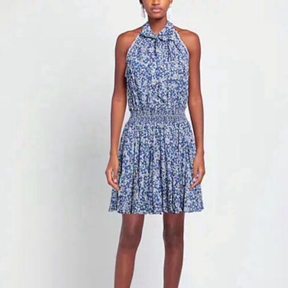 ✨POUPETTE ST BARTH Inka Ruffled Mini Sz Large Dress in Blue Apen✨ - Picture 5 of 14